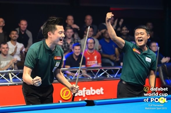 2015 World Cup of Pool – Day 6 Chinese Taipei victory moment