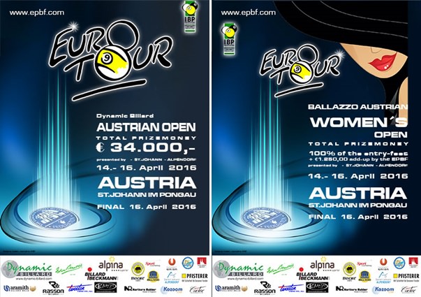 2016 Eurotour - Austrian Open Men and Women Poster