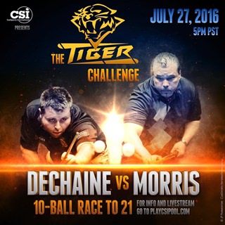 2016 CSI The Tiger 10-Ball Challenge - Mike Dechaine vs Rodney Morris 320x320