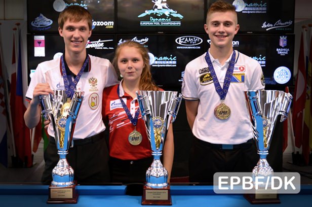 2016 EC Youth - 10-ball titles for Tkach, Pehlivanovic and Dudanets