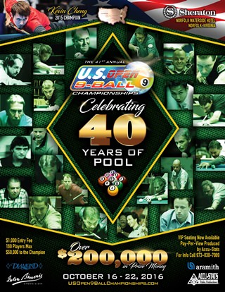 2016 US Open 9-Ball Championships poster 320x414