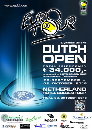 2016 Eurotour - Netherlands Open Poster