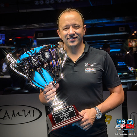 2017 US Open 10-Ball Championship - Shane Van Boening with Trophy