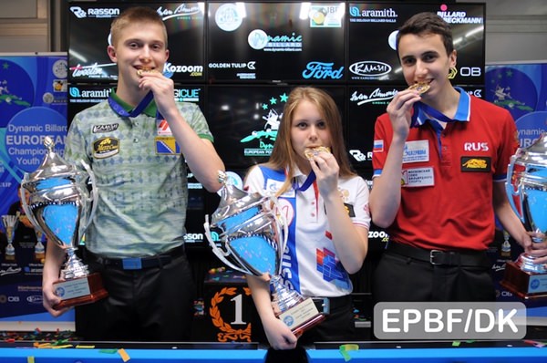 2017 Holland EC Youth - New European 8-Ball Champions are Tkach, Gorst and Pehlivanovic