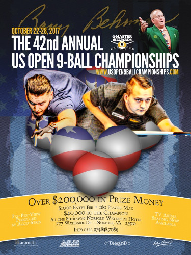2017 US Open 9-Ball Championships - Europeans on a flow Day 1