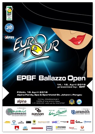 2018 Eurotour Ballazzo Women Open Poster