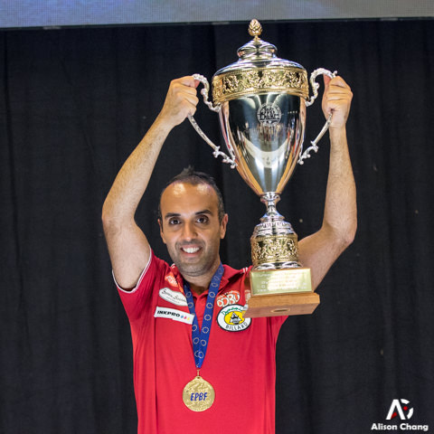 2018 The 40th EC - 8 Ball Winner Men Bahram Lotfy (DEN)
