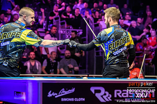 2018 Mosconi Cup - Day 1 Albin Ouschan and Jayson Shaw