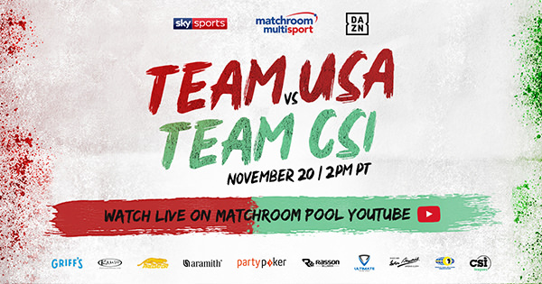 2019 Mosconi Cup XXVI - CSI is the Official Sponsor of Team USA