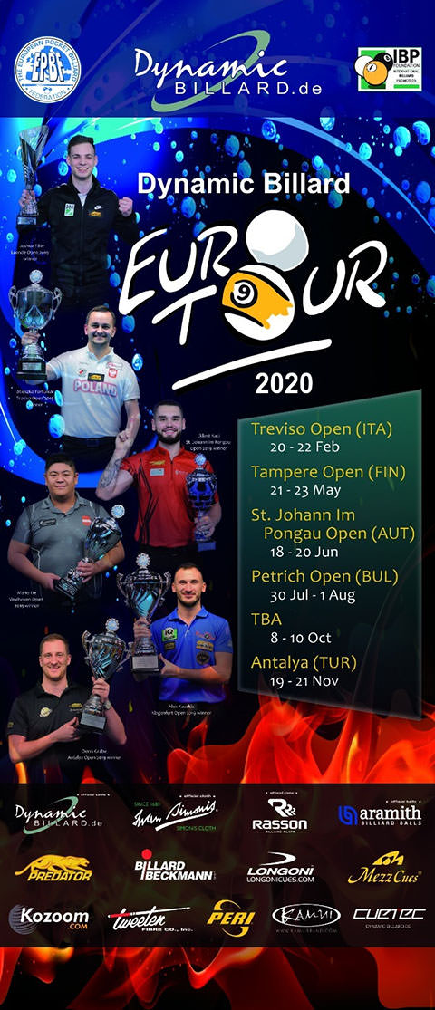 Dynamic Billard Treviso Open launches 2020 Euro-Tour series