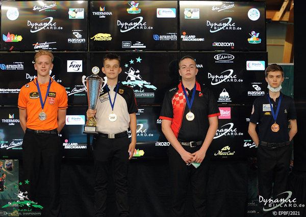 2021 European Championships Youth - 10-ball U17 medalists