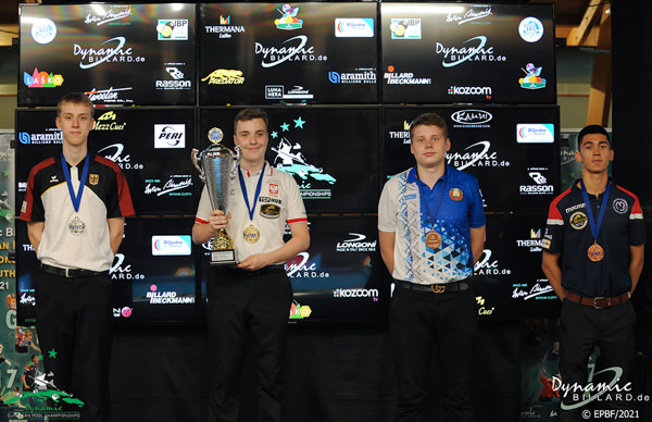 2021 European Championships Youth - 8-ball U19 medalists