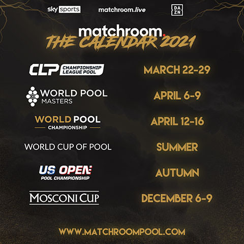 2021 Matchroom Announces Biggest Ever Year of Pool With Six Major Events w480