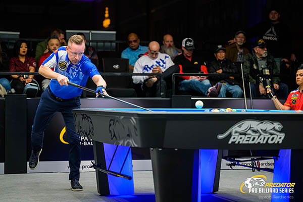 2023 Mens 10-Ball WC - Mika Immonen at tv table