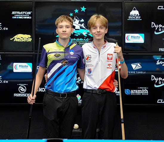 2024 EC Youth - U17 Straight Pool_Finalists Maks Benko and Jakub Chrobot