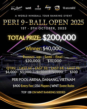 2025 WNT Peri 9-Ball Open Poster