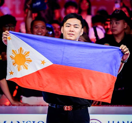 Johann Chua with flag