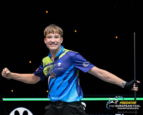 2025 EC Youth_Straight Pool_U17 - Maks Benko celebrations