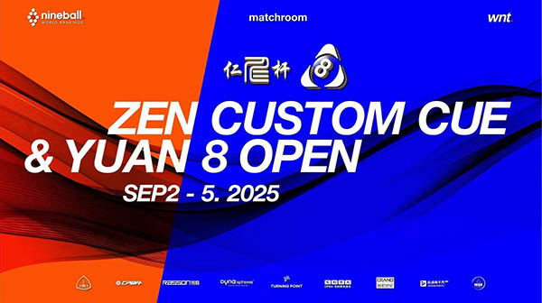 2025 ZEN Custom Cue & YUAN 8 Open banner