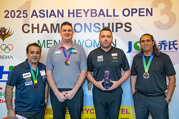 2025 Asian Heyball Open - mens medalists