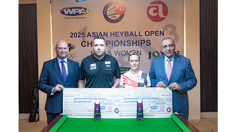 2025 Asian Heyball Open - winners Jack Whelan Wendy Jans_777x437