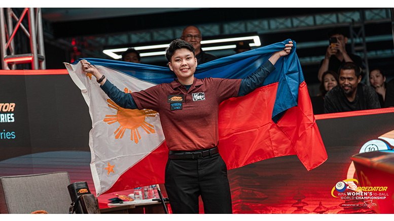 2025 Womens 10-Ball WC - winner Chezka Centeno_777x437