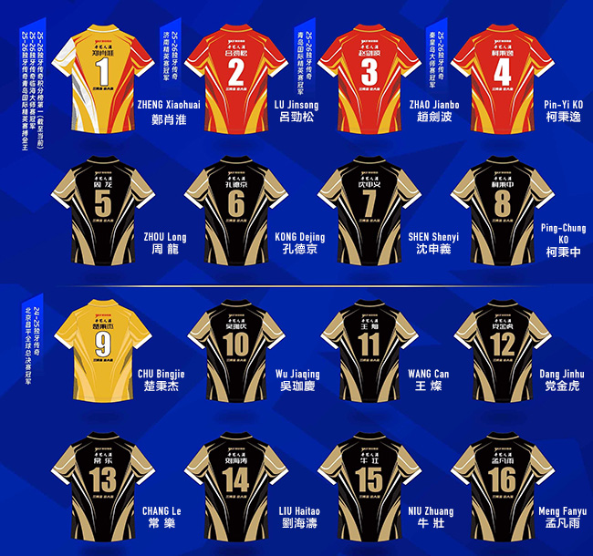 2026 DLT Golden Nine Beijing Int’l Open & The 2nd Global Finals - 第5張圖 2026 DUYA Global Final - Top16 jersey with name