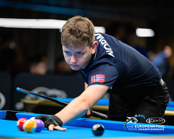 8-Ball Medal Matches Set For Sunday - 第2張圖 2026 EC Youtha_8 ball - U19_Robin Hauge Pettersen (NOR)
