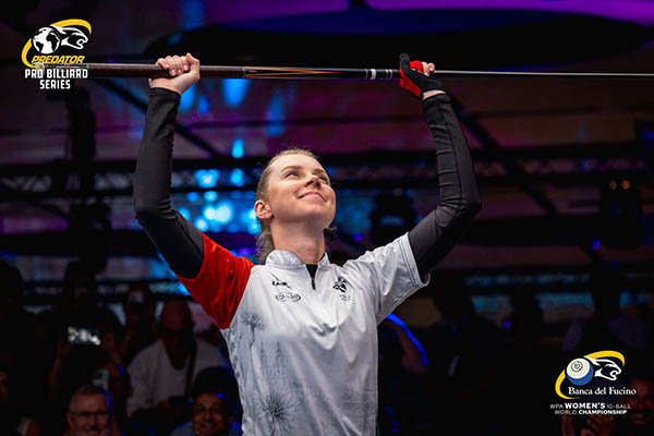 2026 Rome Womens 10-Ball WC - Fefilova celebrations